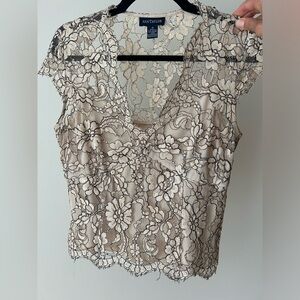 Ann Taylor Lace shirt with slip